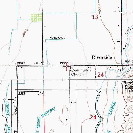 Topographic Map of Riverside, ID