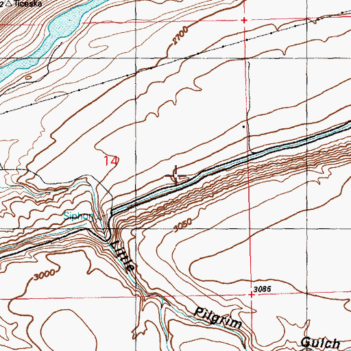 Topographic Map of King Hill Main Canal, ID