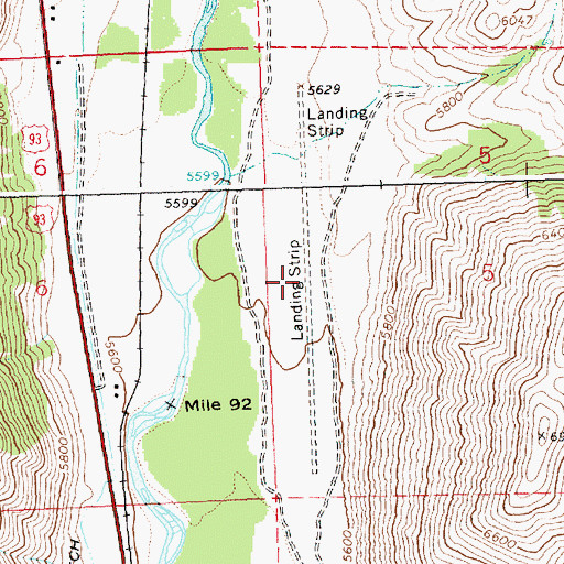 Topographic Map of Gimlet Airport (historical), ID