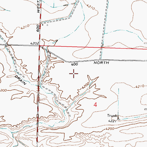 Topographic Map of Klosterman Landing Area (historical), ID