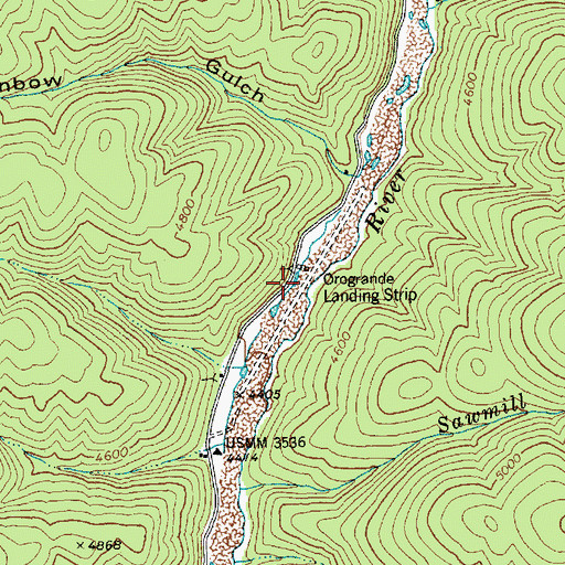 Topographic Map of Orogrande Airport, ID