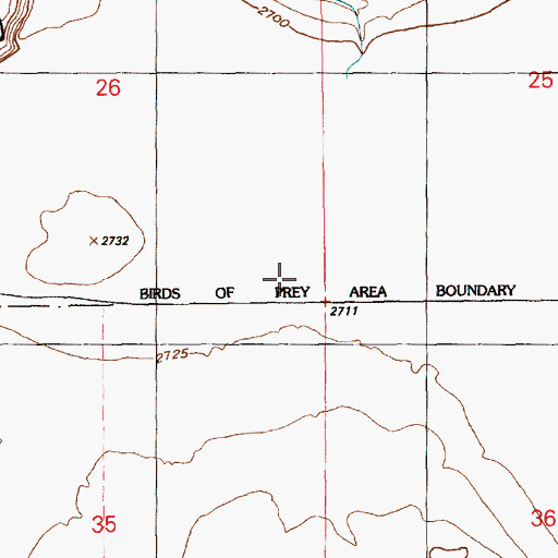 Topographic Map of Young Landing Area (historical), ID