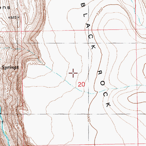 Topographic Map of Black Rock Pocket, ID