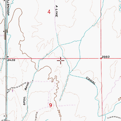 Topographic Map of A Line Canal, ID