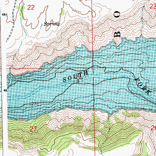 Topographic Map of Anderson Ranch Reservoir, ID