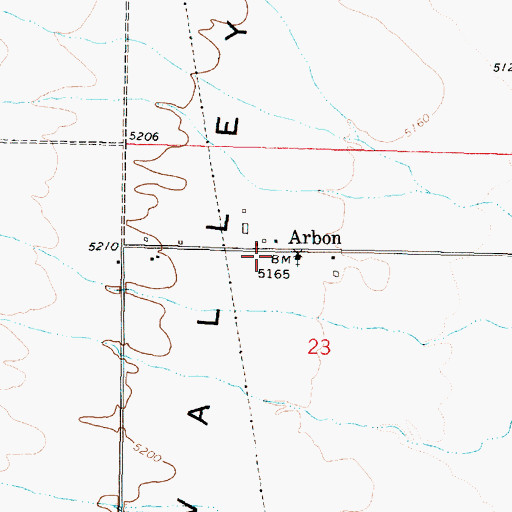 Topographic Map of Arbon, ID