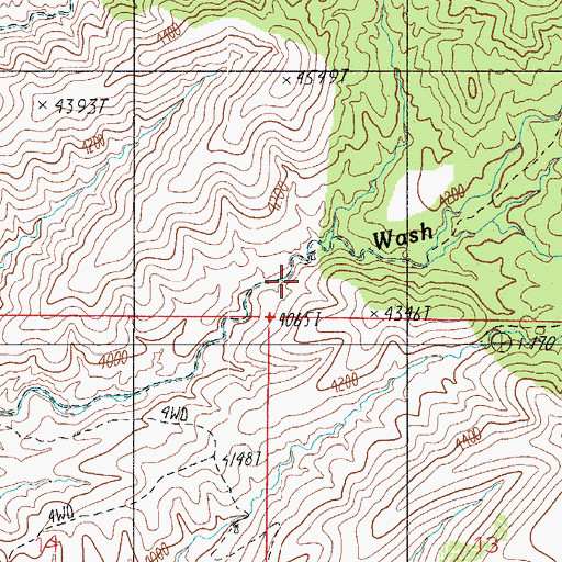 Topographic Map of Riley Well, AZ