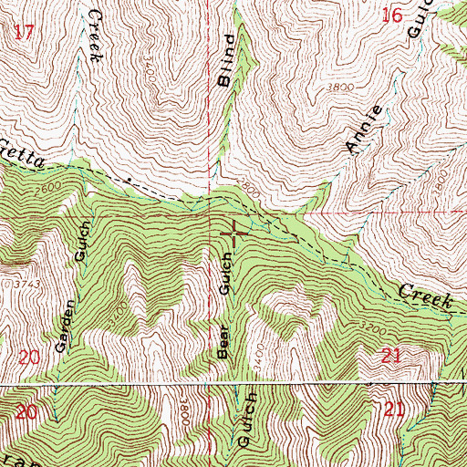 Topographic Map of Bear Gulch, ID