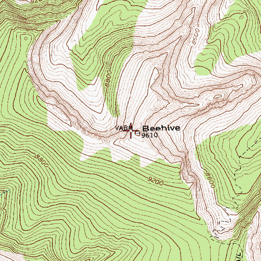 Topographic Map of Beehive, ID
