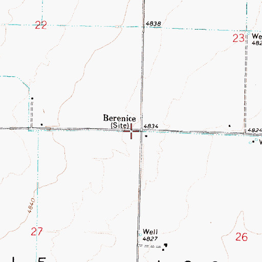 Topographic Map of Berenice, ID
