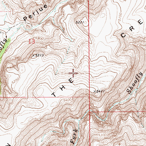 Topographic Map of Between the Creeks, ID