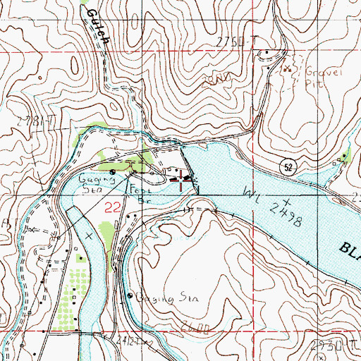 Topographic Map of Black Canyon Dam, ID
