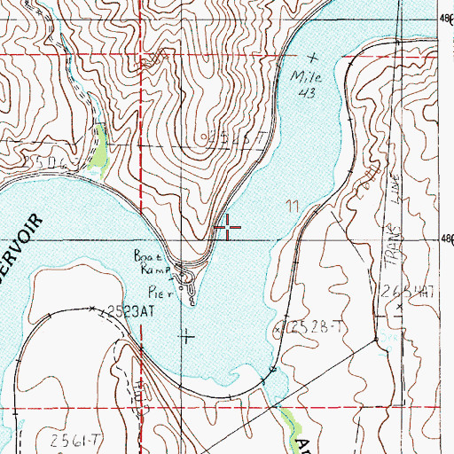 Topographic Map of Black Canyon Reservoir, ID