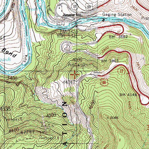 Topographic Map of Roadside Picnic Area Milepost Two Hundred Ninety, AZ