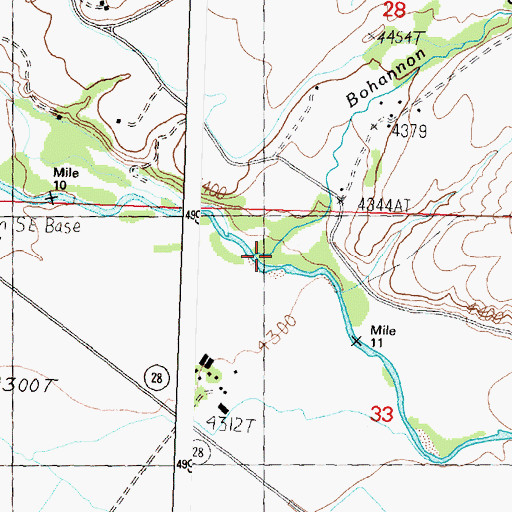 Topographic Map of Bohannon Creek, ID
