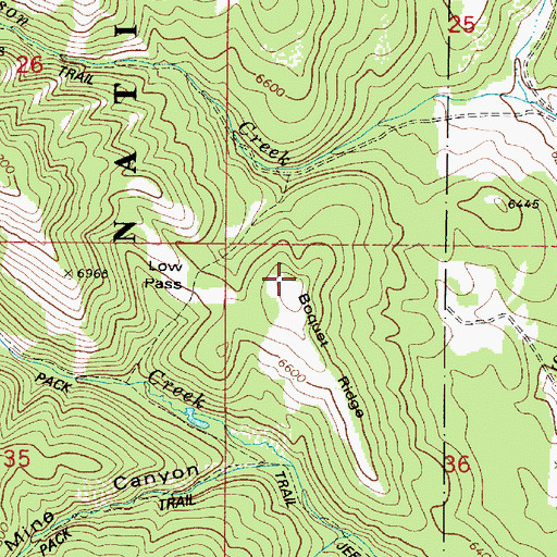 Topographic Map of Boquet Ridge, ID