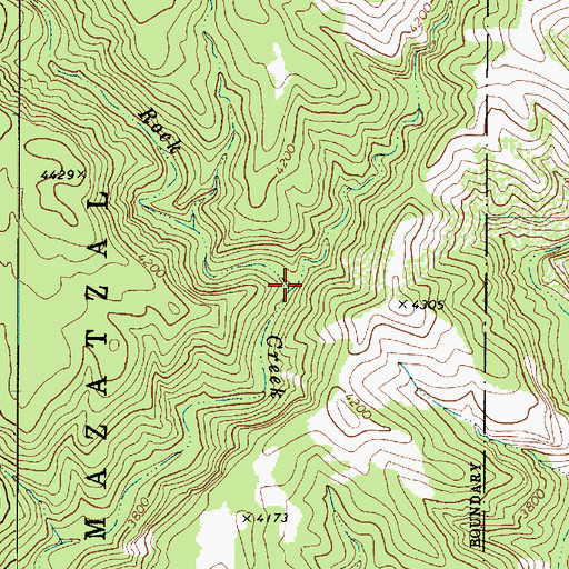 Topographic Map of Rock Canyon, AZ