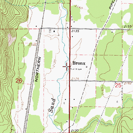 Topographic Map of Bronx, ID