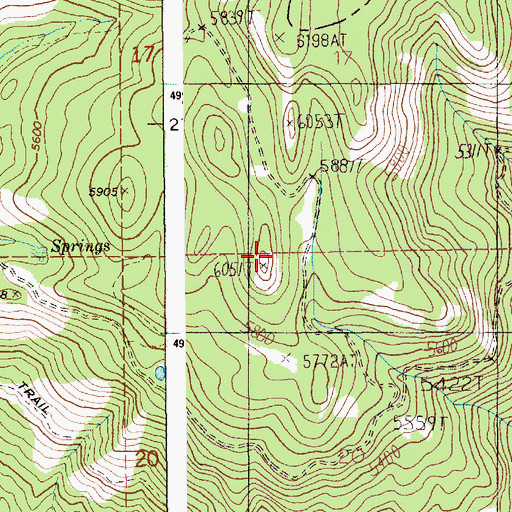 Topographic Map of Buck Mountain, ID