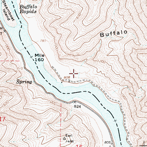 Topographic Map of Buffalo Draw, ID