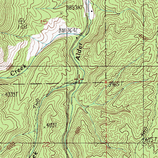 Topographic Map of Bunchs Creek, ID