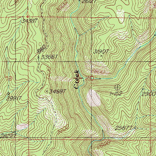 Topographic Map of Burnt Fork, ID