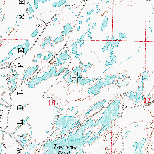 Topographic Map of Camas National Wildlife Refuge, ID