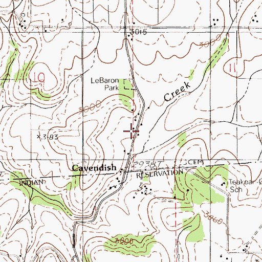 Topographic Map of Cavendish, ID