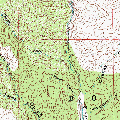 Topographic Map of China Fork, ID