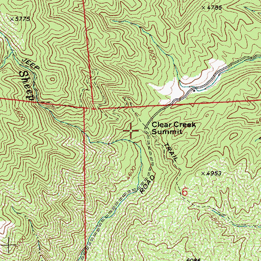 Topographic Map of Clear Creek Summit, ID