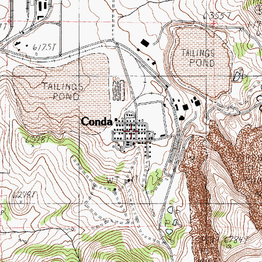 Topographic Map of Conda, ID