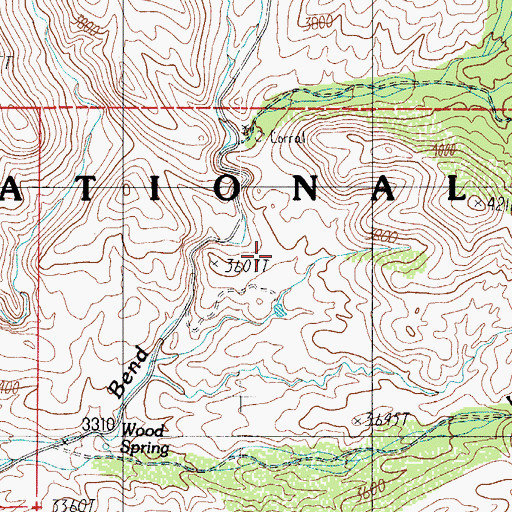 Topographic Map of Rocky Tank, AZ