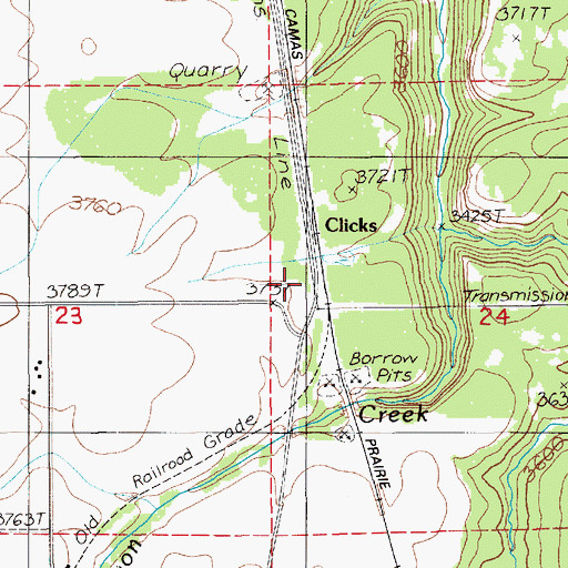 Topographic Map of Craig Junction, ID