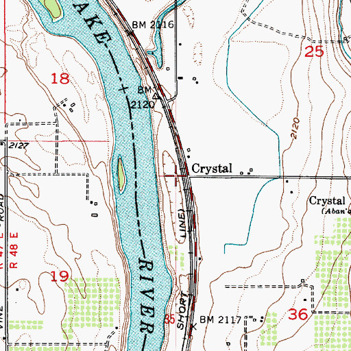 Topographic Map of Crystal, ID