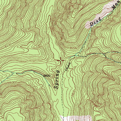 Topographic Map of Dead Man Creek, ID