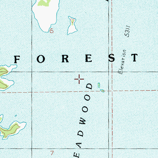 Topographic Map of Deadwood Reservoir, ID
