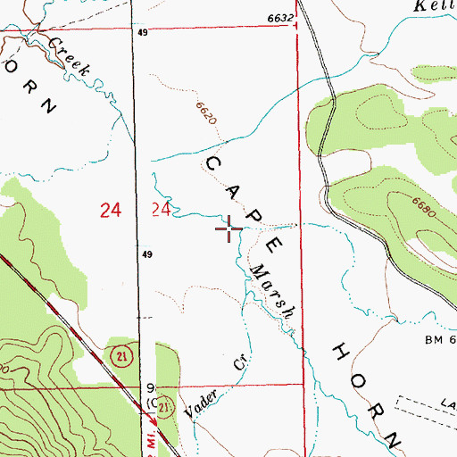 Topographic Map of Dry Creek, ID