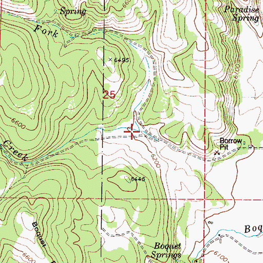 Topographic Map of Dry Fork, ID
