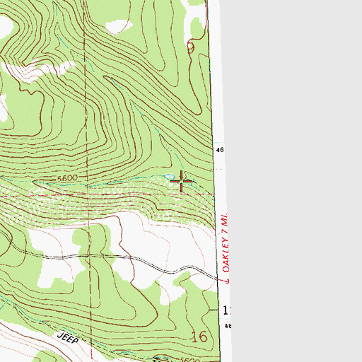 Topographic Map of Dry Fork, ID