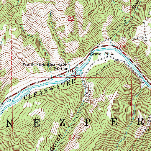 Topographic Map of Dry Gulch, ID