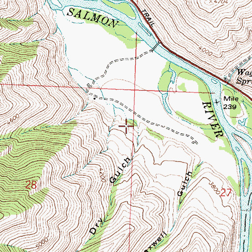 Topographic Map of Dry Gulch, ID