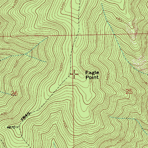 Topographic Map of Eagle Point, ID
