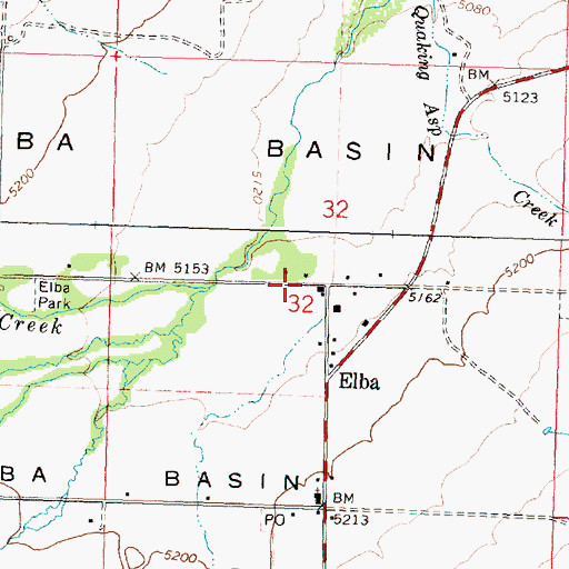 Topographic Map of Elba, ID