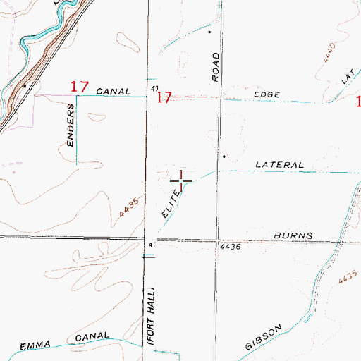 Topographic Map of Elite Lateral, ID