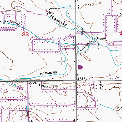Topographic Map of Farmers Lateral, ID