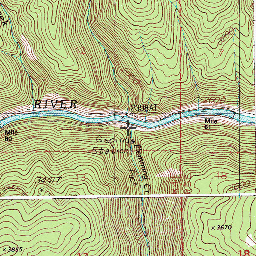 Topographic Map of Flemming Creek, ID