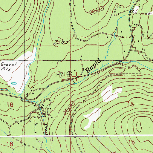 Topographic Map of Flume Creek, ID