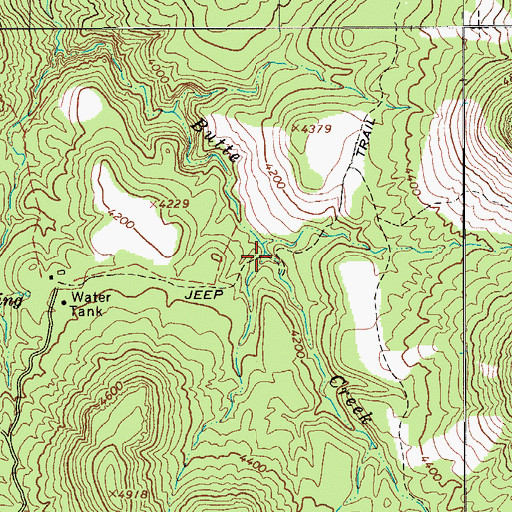 Topographic Map of Sanders Spring, AZ