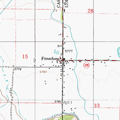 Topographic Map of Freedom, ID