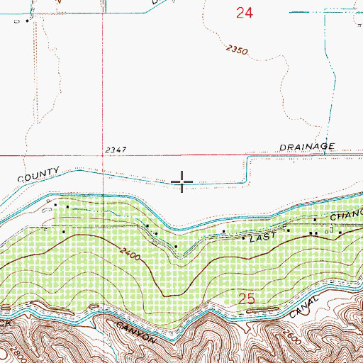 Topographic Map of Gem County Drainage, ID